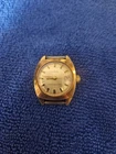 Ladies Vintage Timex Mechanical Wind Gold Tone Not Running for Parts Or Repair