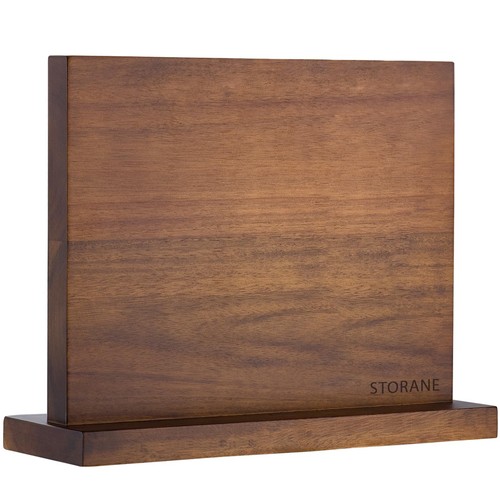 Magnetic Knife Block Acacia Wood -Double Sided Magnetic Knife Holder Rack for...
