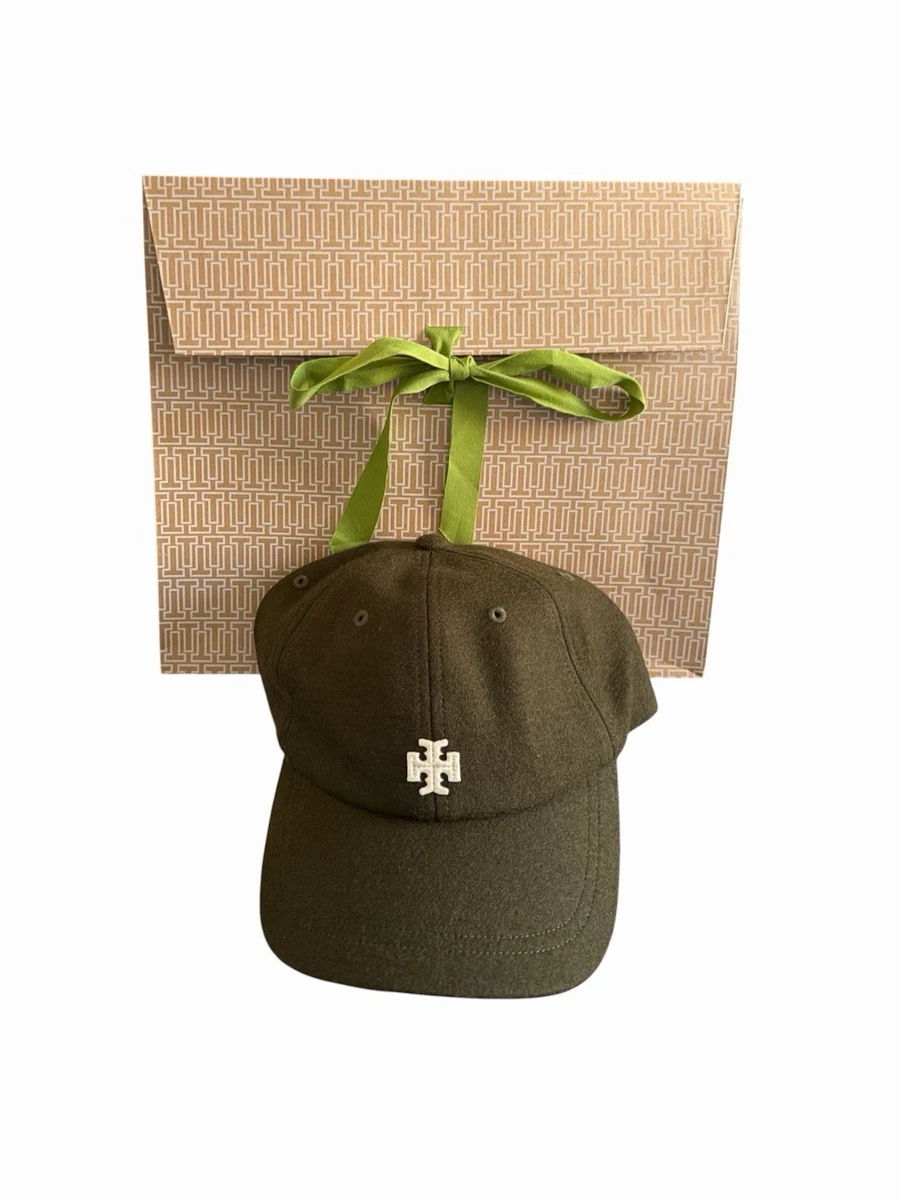 Tory Burch Wool Baseball Cap with Logo - Olive Green - NWT Wool Logo Cap: Women main image 4