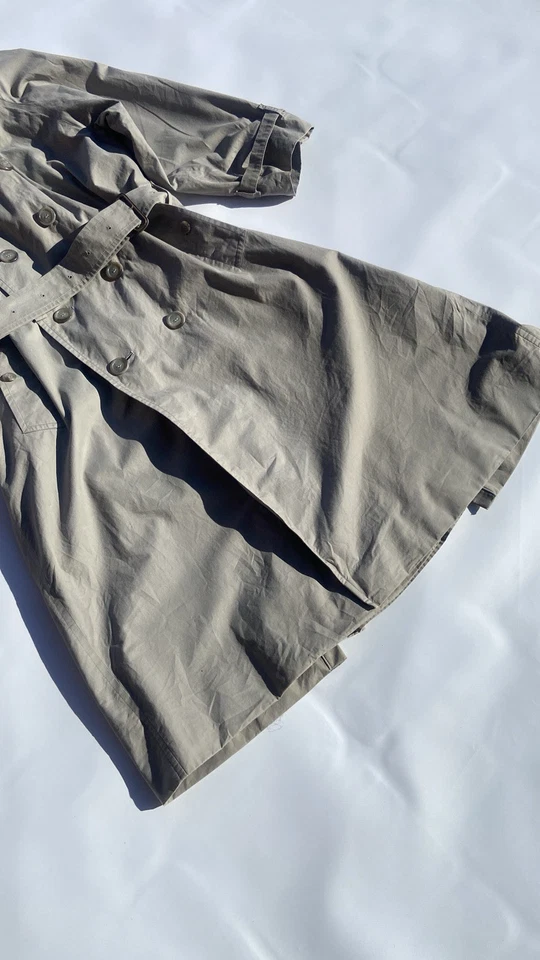 Gabardina larga Burberry London vintage con cierre de 2 caras doble bolsillo talla 48 Foto 3 de 4