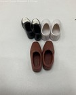 Vintage Barbie KEN DOLL Shoes Black & Brown Squishy Rubber Loafers, — photo 2