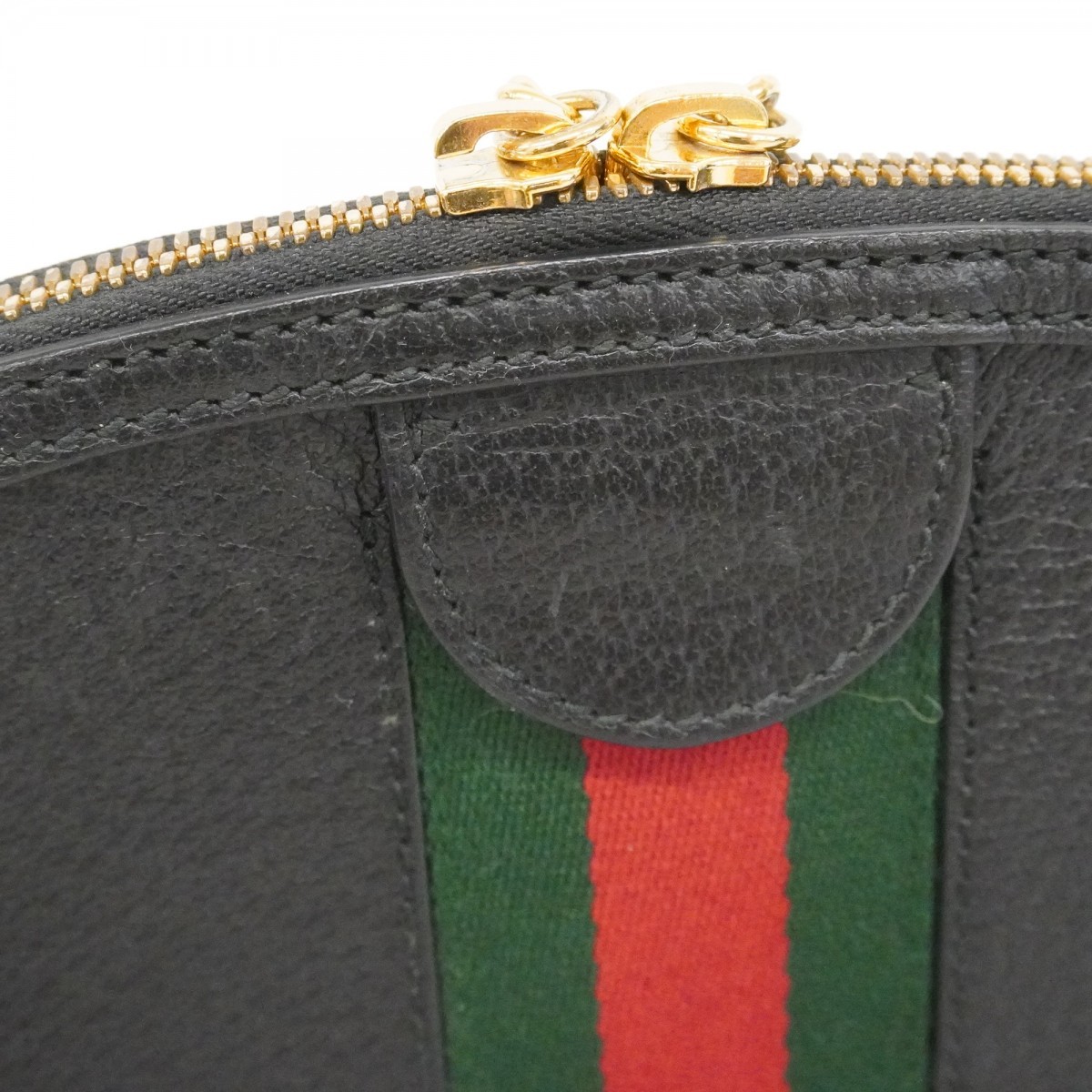 Auth [6bb1690] GUCCI Shoulder Bag Ofidia 499621 Leather Black Gold metal fit... thumbnail 9