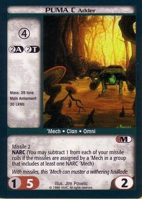 Puma C (Adder) - Unlimited - Battletech CCG