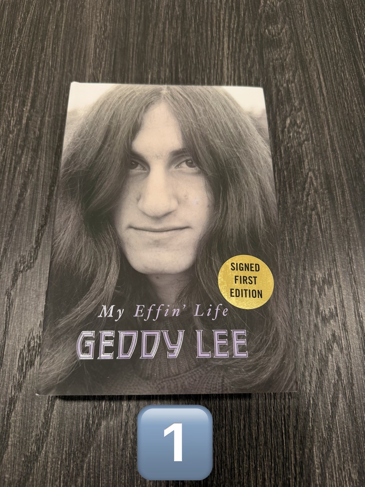 Geddy Lee RUSH Autographed Signed 1st Ed My Effin' Life Hardcover Book