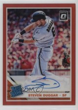 2019 Panini Donruss Optic Red Prizm 38/50 Steven Duggar #RRS-SD Auto hg6