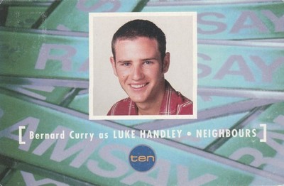 Bernard Curry Luke Handley Nachbarn TV-Show Postkarte 1995 verschickt Plymouth UK