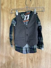 Andy And Evan Boy s 3Pc Suit SHIRT, VEST TIE Size 2T 2 Years NWT