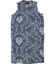American Living Womens Printed Shift Dress, Blue, 12