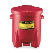 EAGLE 933FL Oily Waste Can,6 Gal.,Poly,Red 5U737
