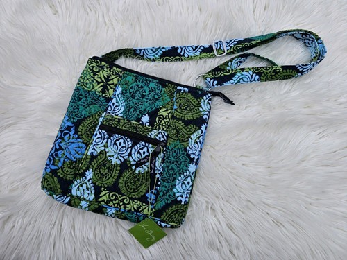 NWT Vera Bradley Caribbean Sea Triple Zip Hipster Crossbody Shoulder Bag blue - Picture 3 of 6