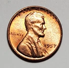 1957 P LINCOLN WHEAT PENNY UNC #C9034