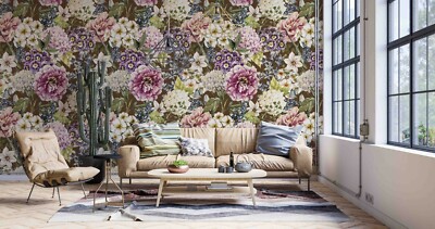 3D Pastoral Colorful Floral Wallpaper Wall Murals Removable Wallpaper 555