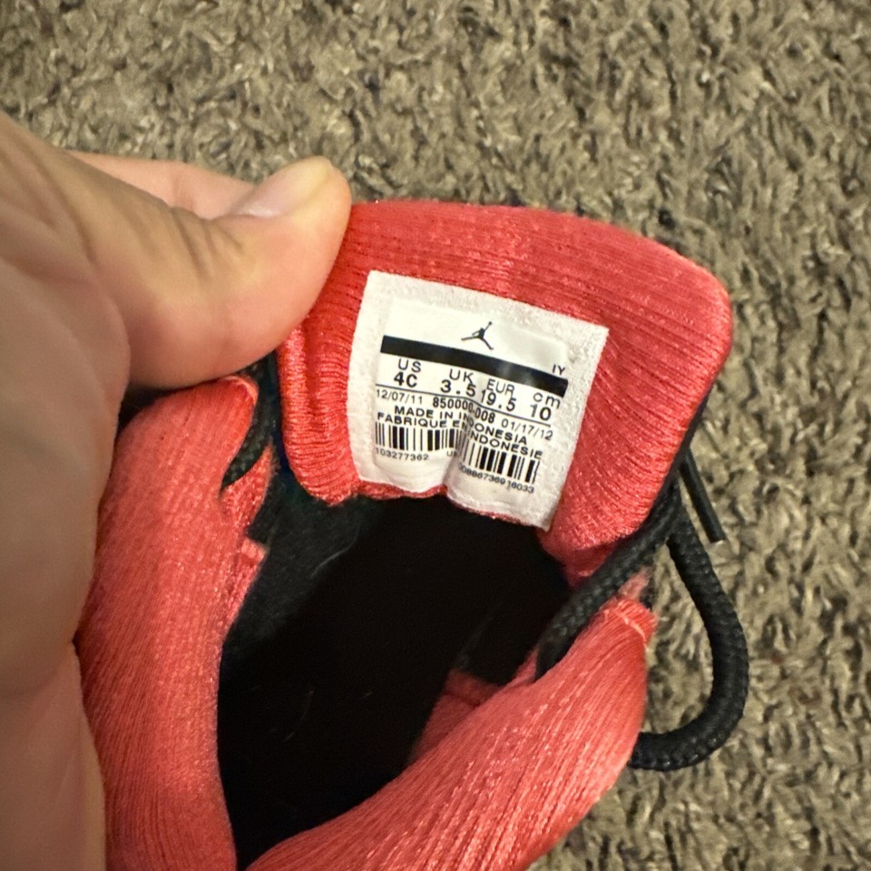 Nike Air Jordan 12 Retro TD 850000008 Black/Siren Red Toddler Baby