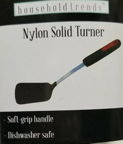 House Hold Trends Nylon Solid Turner Heat Resistant-Stainless Steel Color Black - Picture 1 of 8