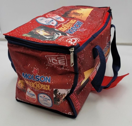 2004 Canadian Molson Beer Soft Sided 36 Can Cooler Collapsible Tote Bag  - Picture 3 of 7