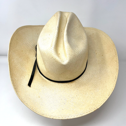 Vtg John B Stetson 8X Genuine Shantung Panama Straw Rancher Cowboy Hat Size 7 - Picture 5 of 13