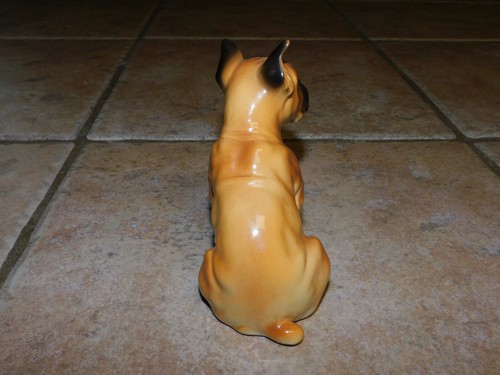 VTG 1985 LEFTON CHINA BOXER DOG FIGURINE H05299, SIGNED W / STICKER - Picture 4 of 5