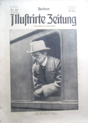 BERLINER ILLUSTRIRTE ZEITUNG 19- 11.5. 1919 B Ulrich Graf von Brockdorff-Rantzau