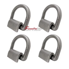 5/8" Heavy Duty Weld-On D Ring Flatbed Truck Trailer Cargo Tie Down Rings (4PCS)