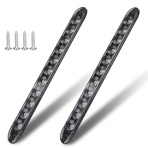 2x 15" Red 11 LED Sealed Truck Trailer Strip Brake Rear Stop Turn Tail Light Bar - Foto 6 di 6