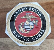 4" Marine Corps Decal Sticker USMC Metalic