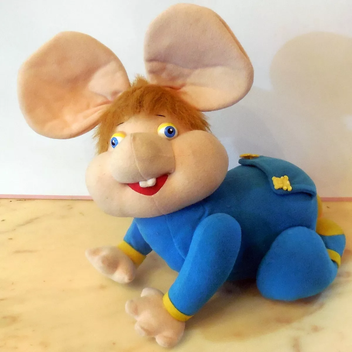VINTAGE TOY PELUCHE CRAWLING TOPO GIGIO MARIA PEREGO 1990s H 25 CM