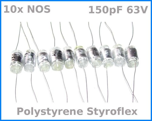 Condensateurs Styroflex 820pF 63V - Lot De 4 Pièces - Neuf