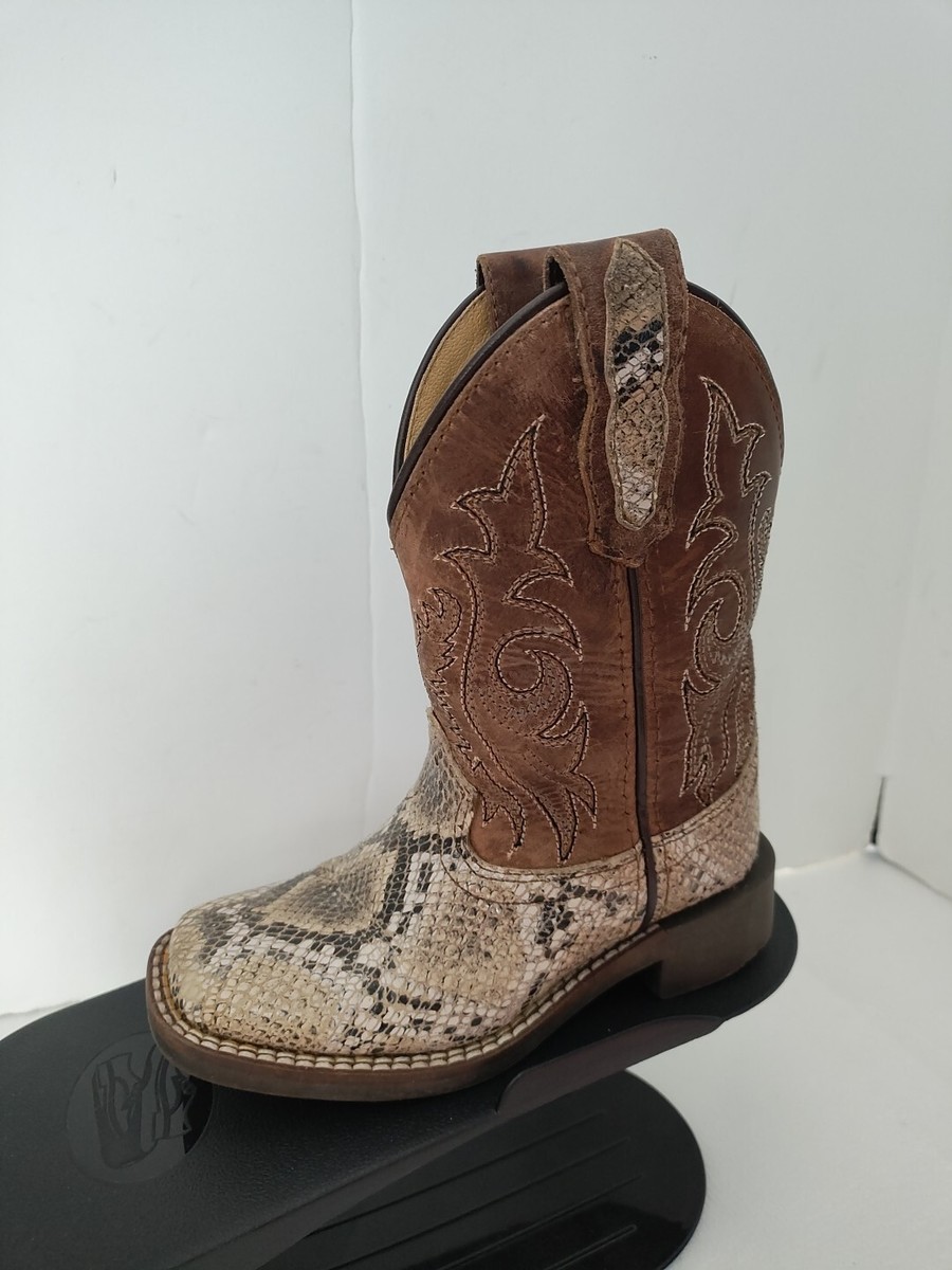 Cody James Kids Style 43125 Boys' Sz 2D Brown Exotic Python Print