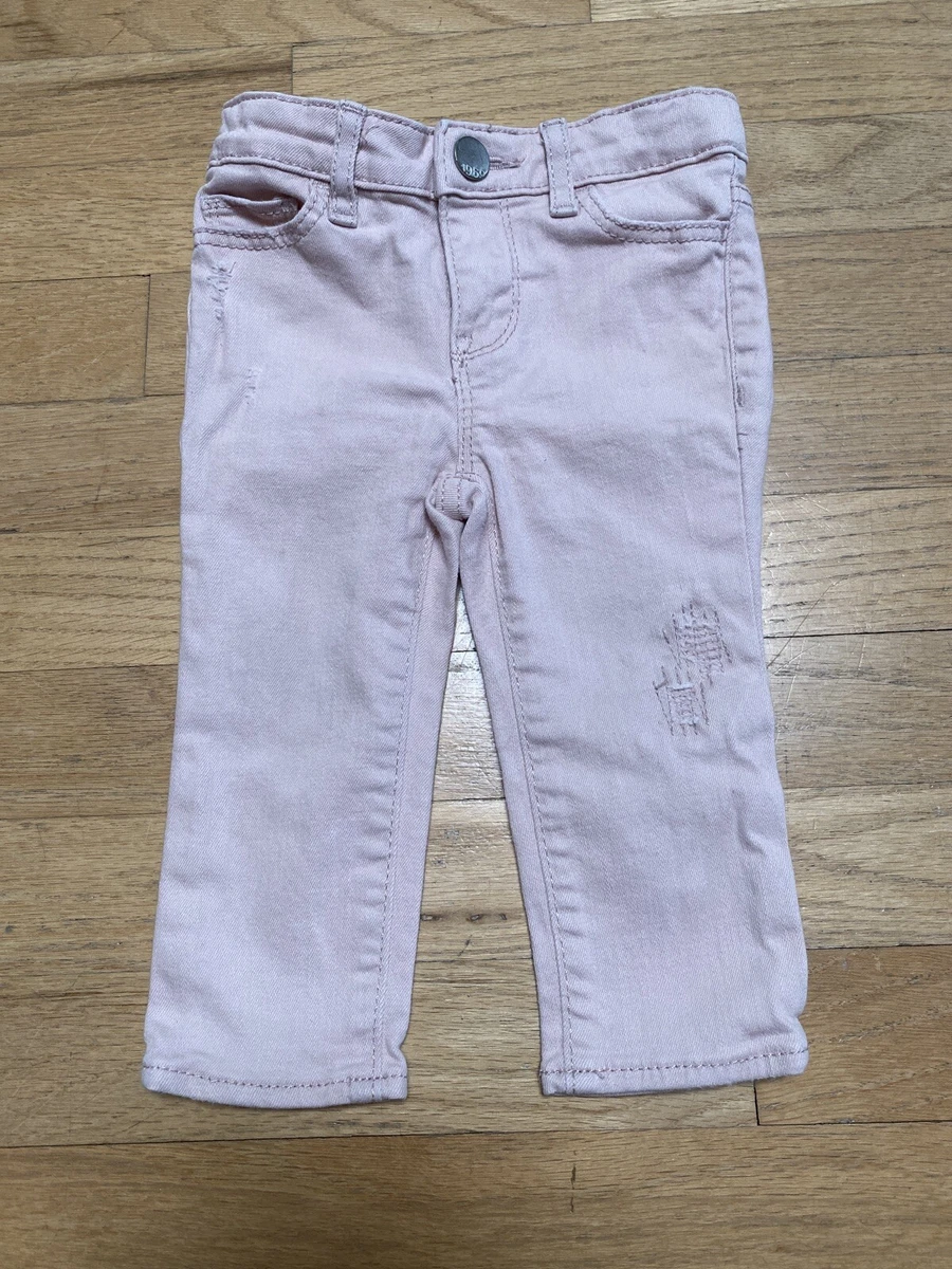 Baby Gap Girl Blush Pink Mini Skinny Distressed Jeans Jeggings