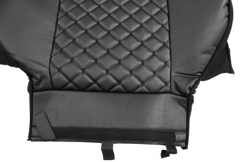 Alfombrillas de camión fundas de asiento 1+1 para MAN TGX automático cuero ecológico negro 2007-2017 - Imagen 5 de 9