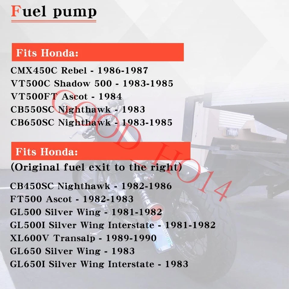 Válvula de combustible Petcock para Honda Rebel 450 CMX450C VT500C Shadow 500 VT500C 83-87 Foto 4 de 4