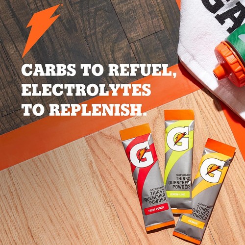 Gatorade Thirst Quencher Powder, Lemon Lime, 12 Oz, 10 count (pack of 8) - Picture 3 of 9