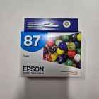 New Genuine Epson #87 T087220 Cyan Ink Cartridge Sealed Exp 2014-2015