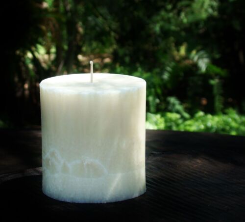 70hr VANILLA CHAMPAGNE Wedding Ivory Triple Scented Natural OVAL PILLAR CANDLE - Picture 1 of 24