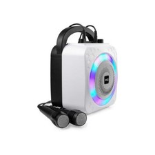 10 Watt Rechargeable Bluetooth Karaoke Machine with Two Mics Black