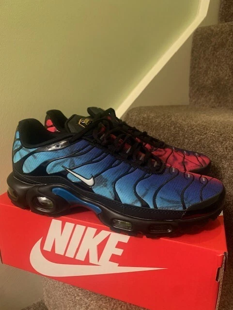 Nike Air Max Plus TN Uomo UK7 Nero Blu Rosa UK 7
