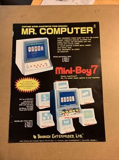 original 1984 ad  11- 8.5'' Mr Computer Mini Boy 7 Bonanza VIDEO GAME FLYER