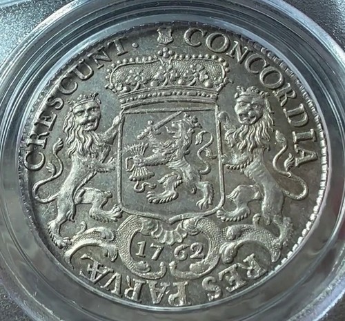 1762 Netherlands Utrecht Half Ducaton 1/2 Silver Rider PCGS MS63 GEM!! HD Video - 第 3/3 張圖片