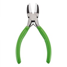 5.3" Strong Carbon Steel Flat Nose Pliers w/ White Nylon Jaw LimeGreen Hand Tool