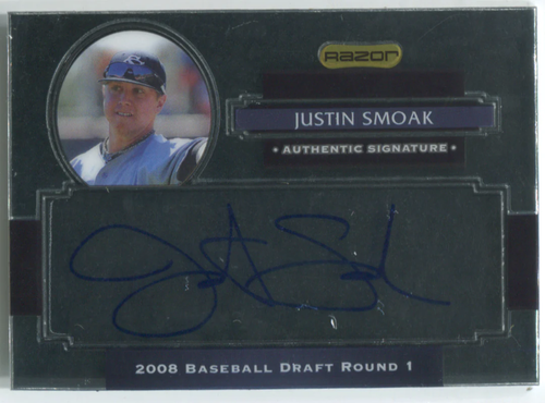 2008 Razor Baseball Drat Round 1#AU-JS Justin Smoak Autographed card - Picture 1 of 2
