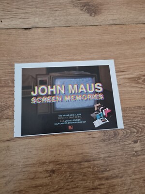 TNEWM74 ADVERT 5X8 JOHN MAUS: 'SCREEN MEMORIES' ALBUM