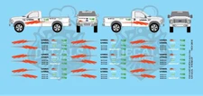 UHaul RPS Pickup Truck Waterslide Decal Set HO 1:87 Scale