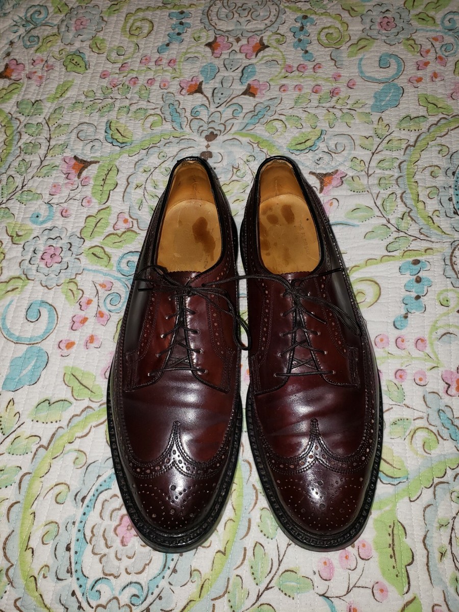 靴 60s Florsheim 93605 Kenmoor CORDOVAN6.5D VTG MEN 8.5 FLORSHEIM 93605 IMPERIAL SHELL CORDOVAN WINGTIP