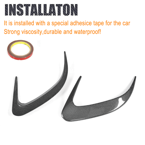 Pinne paraurti posteriore in carbonio Flap Canards per Mercedes C218 CLS400 CLS63 AMG - Foto 10 di 14