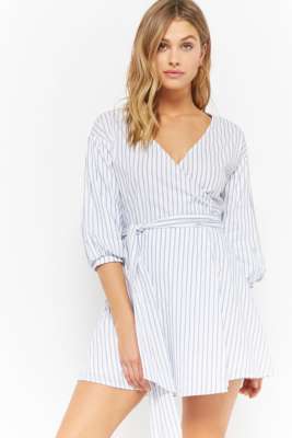 forever 21 blue wrap dress Prosperina Lilly Sky Blue Wrap Mini Dress main image 0