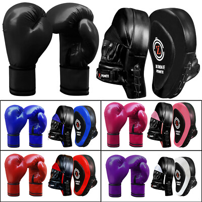 Child's Boxing Gloves And Pads Junior Kids Boxing Focus Pads