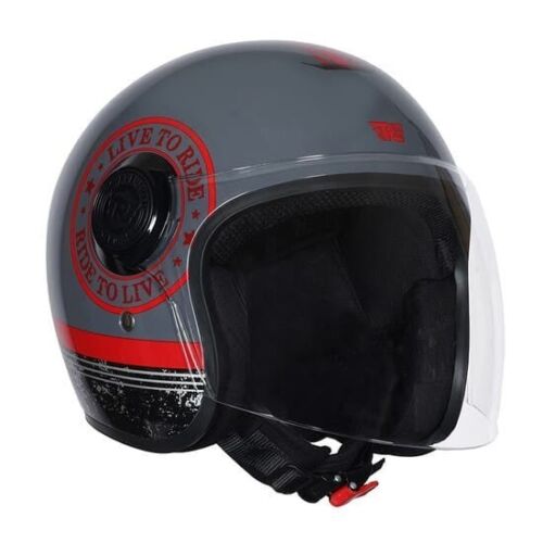 ROYAL ENFIELD COPTER CROSS PATTERN OPEN FACE HALMET WITH VISOR - Picture 9 of 18