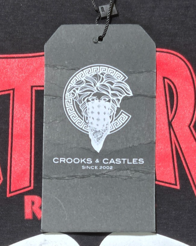 FILA T shirt Crooks & Castles x UFC x Death Row Records nuova con etichette nera taglia media