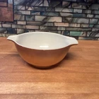 Pyrex #442 Old Orchard Brown Cinderella Mixing Bowl 1-1/2 QT. Vintage Milk Glass