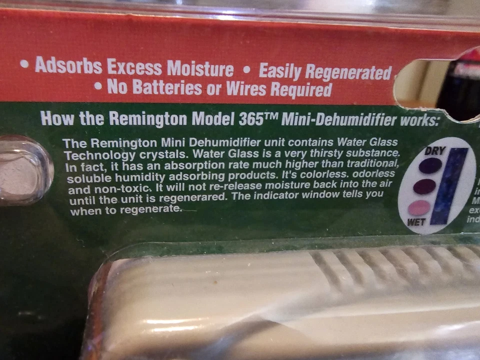 Mini deshumidificador Remington modelo 365 absorbe exceso de humedad vidrio de agua 19950 Foto 4 de 4